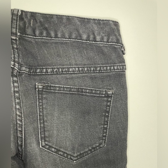 Free People Black Distressed Skinny Jeans with Split Hem - Picture 9 of 9